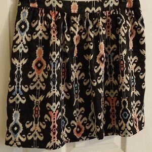Forever 21 Black Skirt with Multicolor Pattern